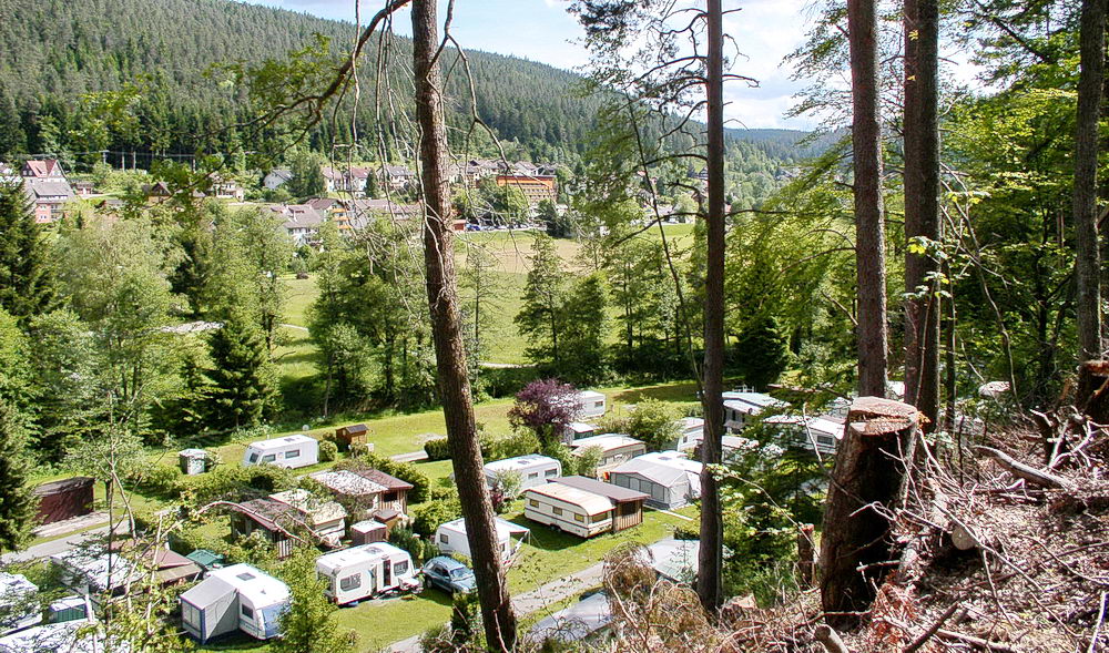 Caravan-Areal auf Camping Müllerwiese