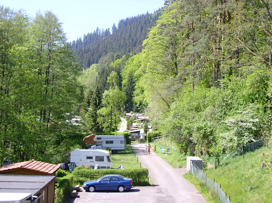 Summer place and entrance to the caravan area